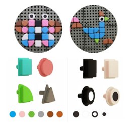 Masterkidz MASTERKIDZ Zestaw Kołeczki w kształcie figur geometrycznych 64szt do tablic STEM