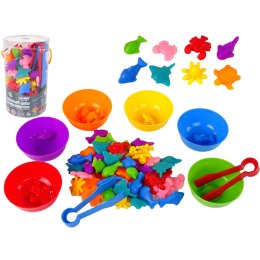 Woopie WOOPIE Gra Edukacyjna Montessori Sorter Kolorów Morska Kraina 64 el.