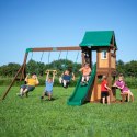 Backyard Discovery BACKYARD DISCOVERY Drewniany Plac Zabaw Lakewood Huśtawki Zjeżdżalnia Domek