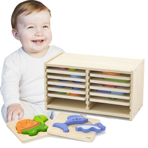 Viga Toys Viga Toys Puzzle drewniane 12 plansz Viga Toys Viga Toys Puzzle drewniane 12 plansz