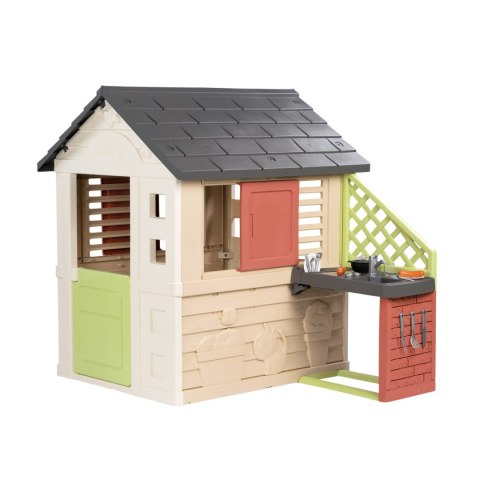 Smoby Smoby Domek Nature z kuchnią + 17 akcesoriów Smoby Smoby Domek Nature z kuchnią + 17 akcesoriów