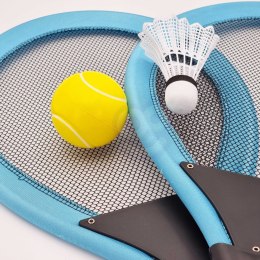 Woopie WOOPIE Duże Rakietki do Tenisa Badminton dla Dzieci Zestaw + Piłka Lotka
