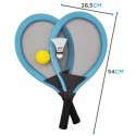 Woopie WOOPIE Duże Rakietki do Tenisa Badminton dla Dzieci Zestaw + Piłka Lotka