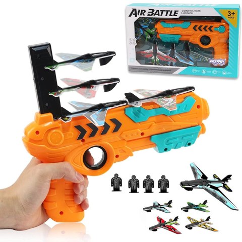 Woopie WOOPIE Pistolet Wyrzutnia Samolotów Automatyczna + 4 Samoloty Woopie WOOPIE Pistolet Wyrzutnia Samolotów Automatyczna + 4 Samoloty
