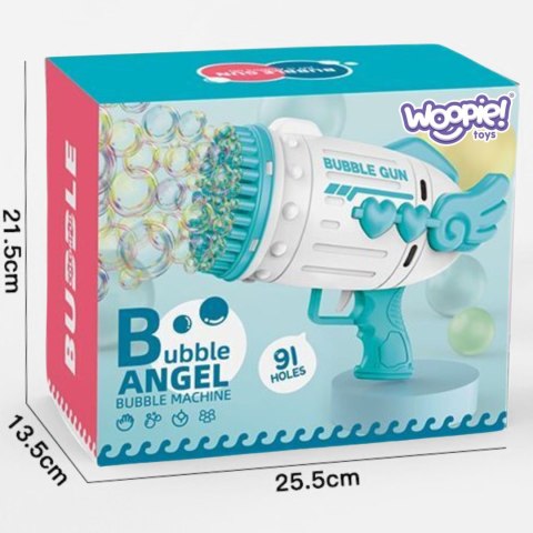 Woopie WOOPIE Pistolet do Robienia Baniek Mydlanych 91 Otworów Niebieski Woopie WOOPIE Pistolet do Robienia Baniek Mydlanych 91 Otworów Niebieski