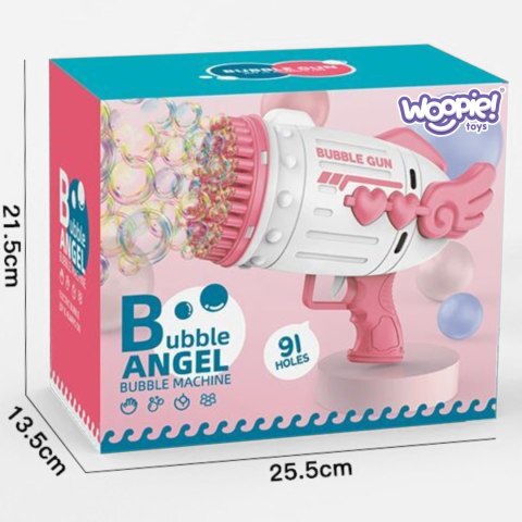 Woopie WOOPIE Pistolet do Robienia Baniek Mydlanych 91 Otworów Różowy Woopie WOOPIE Pistolet do Robienia Baniek Mydlanych 91 Otworów Różowy