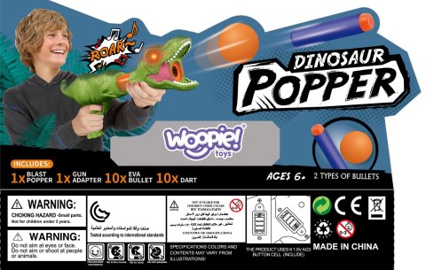 Woopie WOOPIE Pistolet na Piłki Kulki Piankowe i Strzałki Wyrzutnia Automatyczna Dinozaur 22 el. Woopie WOOPIE Pistolet na Piłki Kulki Piankowe i Strzałki Wyrzutnia Automatyczna Dinozaur 22 el.