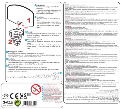 Woopie WOOPIE Zestaw Przenośna Koszykówka Wisząca + Piłka Woopie WOOPIE Zestaw Przenośna Koszykówka Wisząca + Piłka