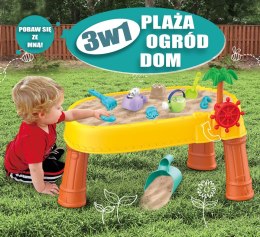 Woopie WOOPIE Stolik Wodny 2w1 Piaskownica Statek Piracki 8 akc.