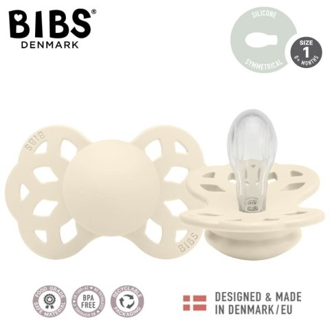 BIBS 441216 Smoczek uspokajający INFINITY SYMETRICAL IVORY S BIBS 441216 Smoczek uspokajający INFINITY SYMETRICAL IVORY S