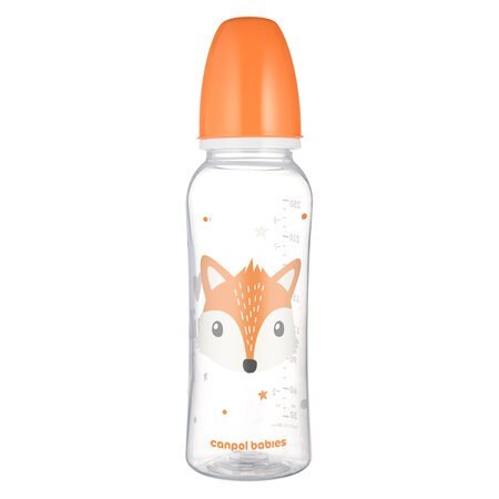 CANPOL 11/841 Butelka standardowa 250ml CUTE ANIMALS pomarańczowa CANPOL 11/841 Butelka standardowa 250ml CUTE ANIMALS pomarańczowa