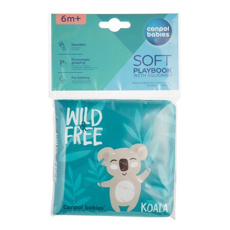 CANPOL 2/083 Miękka książeczka kąpielowa z piszczkiem Wild Animals CANPOL 2/083 Miękka książeczka kąpielowa z piszczkiem Wild Animals