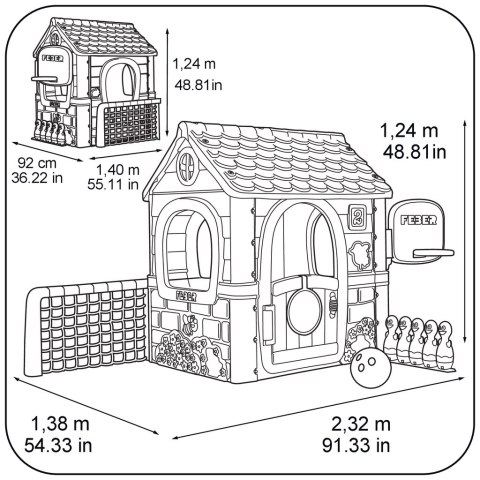Feber FEBER Dom Aktywności Wielofunkcyjny Domek 6 w 1 z Dołączonymi Grami Feber FEBER Dom Aktywności Wielofunkcyjny Domek 6 w 1 z Dołączonymi Grami