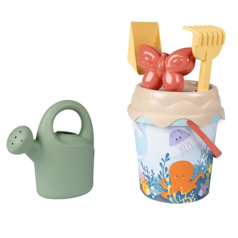 Smoby SMOBY GREEN Wiaderko z Akcesoriami do Piasku i Konewką z Bioplastiku Smoby SMOBY GREEN Wiaderko z Akcesoriami do Piasku i Konewką z Bioplastiku