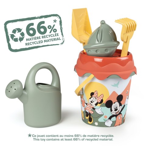 Smoby SMOBY GREEN Wiaderko z Akcesoriami do Piasku i Konewką z Bioplastiku Smoby SMOBY GREEN Wiaderko z Akcesoriami do Piasku i Konewką z Bioplastiku