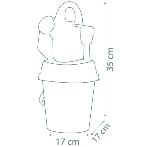 Smoby SMOBY Green Wiaderko Myszka Miki Minnie z akcesoriami do piasku i konewką z bioplastiku Smoby SMOBY Green Wiaderko Myszka Miki Minnie z akcesoriami do piasku i konewką z bioplastiku