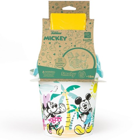 Smoby SMOBY Green Wiaderko Myszka Miki Minnie z akcesoriami do piasku i konewką z bioplastiku Smoby SMOBY Green Wiaderko Myszka Miki Minnie z akcesoriami do piasku i konewką z bioplastiku