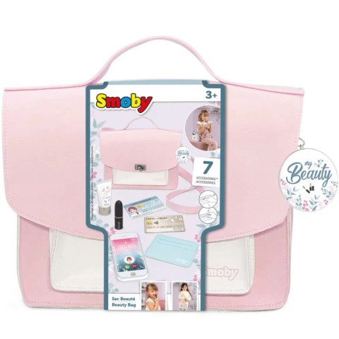 Smoby SMOBY Różowa Torebka My Beauty Na Ramię Dla Dziewczynki + 7 akcesoriów Smoby SMOBY Różowa Torebka My Beauty Na Ramię Dla Dziewczynki + 7 akcesoriów