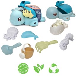 Woopie Let's Go Green WOOPIE GREEN Zestaw 2w1 do Piasku i Wanny Żółwik Niebieski 8 el. BIODEGRADOWALNY ORGANICZNY MATERIAŁ