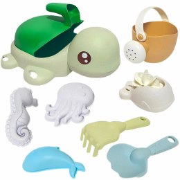 Woopie Let's Go Green WOOPIE GREEN Zestaw 2w1 do Piasku i Wanny Żółwik 8 el. BIODEGRADOWALNY ORGANICZNY MATERIAŁ