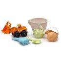 Woopie Let's Go Green WOOPIE GREEN Zestaw do Piasku + Koparka w Wiaderku 7 el. BIODEGRADOWALNY ORGANICZNY MATERIAŁ