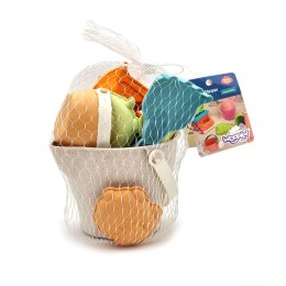 Woopie Let's Go Green WOOPIE GREEN Zestaw do Piasku + Koparka w Wiaderku 7 el. BIODEGRADOWALNY ORGANICZNY MATERIAŁ