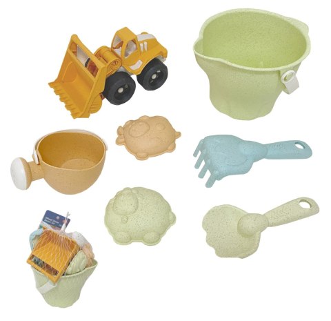Woopie Let's Go Green WOOPIE GREEN Zestaw do Piasku + Koparka w Wiaderku 7 el. BIODEGRADOWALNY ORGANICZNY MATERIAŁ Woopie Let's Go Green WOOPIE GREEN Zestaw do Piasku + Koparka w Wiaderku 7 el. BIODEGRADOWALNY ORGANICZNY MATERIAŁ
