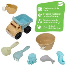 Woopie Let's Go Green WOOPIE GREEN Zestaw do Piasku Wiaderko Wywrotka 8 el. BIODEGRADOWALNY ORGANICZNY MATERIAŁ