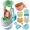 Woopie Let's Go Green WOOPIE GREEN Zestaw do Piasku w Wiaderku z Kołowrotkiem 9 el. BIODEGRADOWALNY ORGANICZNY MATERIAŁ