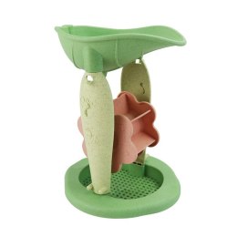 Woopie Let's Go Green WOOPIE GREEN Zestaw do Piasku w Wiaderku z Kołowrotkiem 9 el. BIODEGRADOWALNY ORGANICZNY MATERIAŁ