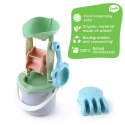 Woopie Let's Go Green WOOPIE GREEN Zestaw do Piasku w Wiaderku z Kołowrotkiem 9 el. BIODEGRADOWALNY ORGANICZNY MATERIAŁ