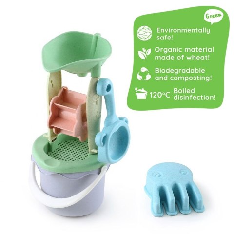 Woopie Let's Go Green WOOPIE GREEN Zestaw do Piasku w Wiaderku z Kołowrotkiem 9 el. BIODEGRADOWALNY ORGANICZNY MATERIAŁ Woopie Let's Go Green WOOPIE GREEN Zestaw do Piasku w Wiaderku z Kołowrotkiem 9 el. BIODEGRADOWALNY ORGANICZNY MATERIAŁ