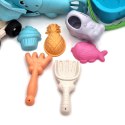 Woopie Let's Go Green WOOPIE GREEN Zestaw do Piasku w Wiaderku z Łopatką i Chwytakiem do Piasku + Wywrotka 9 el. BIODEGRADOWALNY ORGANICZNY MATERIAŁ