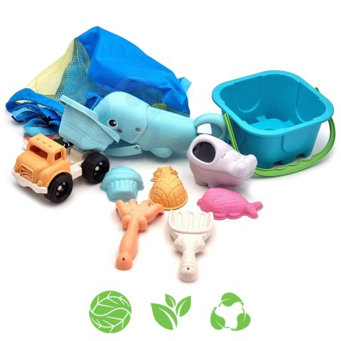 Woopie Let's Go Green WOOPIE GREEN Zestaw do Piasku w Wiaderku z Łopatką i Chwytakiem do Piasku + Wywrotka 9 el. BIODEGRADOWALNY ORGANICZNY MATERIAŁ Woopie Let's Go Green WOOPIE GREEN Zestaw do Piasku w Wiaderku z Łopatką i Chwytakiem do Piasku + Wywrotka 9 el. BIODEGRADOWALNY ORGANICZNY MATERIAŁ