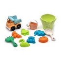 Woopie Let's Go Green WOOPIE GREEN Zestaw do Piasku w Wiaderku z Samochodem 11 el. BIODEGRADOWALNY ORGANICZNY MATERIAŁ