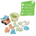 Woopie Let's Go Green WOOPIE GREEN Zestaw do Piasku w Wiaderku z Samochodem 11 el. BIODEGRADOWALNY ORGANICZNY MATERIAŁ