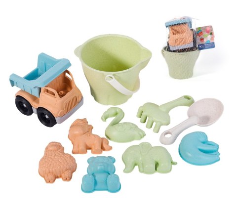 Woopie Let's Go Green WOOPIE GREEN Zestaw do Piasku w Wiaderku z Samochodem 11 el. BIODEGRADOWALNY ORGANICZNY MATERIAŁ Woopie Let's Go Green WOOPIE GREEN Zestaw do Piasku w Wiaderku z Samochodem 11 el. BIODEGRADOWALNY ORGANICZNY MATERIAŁ