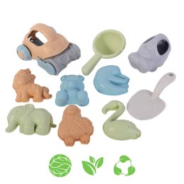 Woopie Let's Go Green WOOPIE GREEN Zestaw do Piasku z Samochodzikiem 10 el. BIODEGRADOWALNY ORGANICZNY MATERIAŁ