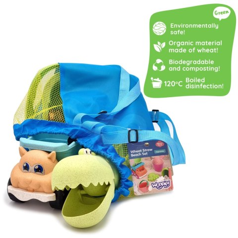 Woopie Let's Go Green WOOPIE GREEN Zestaw do Piasku z Wiaderkiem i Łopatką Krokodyl w Plecaku 10 el. BIODEGRADOWALNY ORGANICZNY MATERIAŁ Woopie Let's Go Green WOOPIE GREEN Zestaw do Piasku z Wiaderkiem i Łopatką Krokodyl w Plecaku 10 el. BIODEGRADOWALNY ORGANICZNY MATERIAŁ