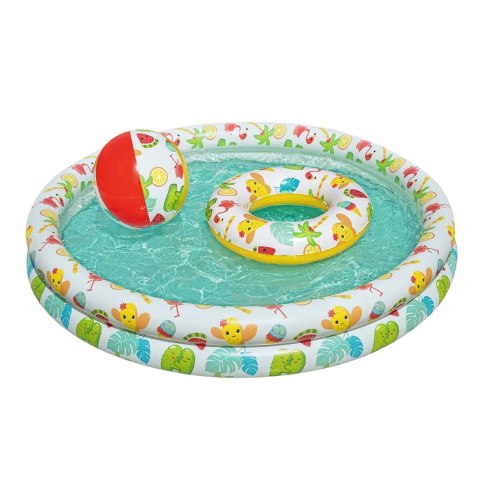 Bestway 3w1 Basenik dla dzieci 122 x 20 cm + KĂłKO + PIłKA Bestway 51124 Bestway 3w1 Basenik dla dzieci 122 x 20 cm + KĂłKO + PIłKA Bestway 51124