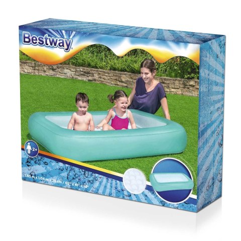 Bestway Basen dmuchany 165 x 104 x 25 cm 2 kolory Bestway 51115 różowy Bestway Basen dmuchany 165 x 104 x 25 cm 2 kolory Bestway 51115 różowy