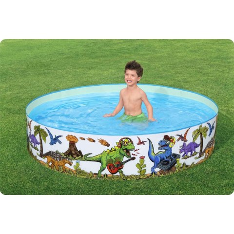 Bestway Basen ogrodowy Dinozaury 244 x 46 cm Bestway 55001 Bestway Basen ogrodowy Dinozaury 244 x 46 cm Bestway 55001