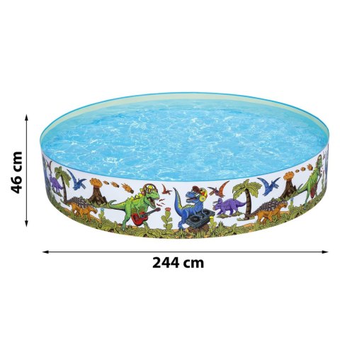 Bestway Basen ogrodowy Dinozaury 244 x 46 cm Bestway 55001 Bestway Basen ogrodowy Dinozaury 244 x 46 cm Bestway 55001