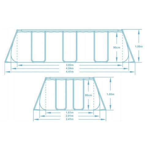 Bestway Basen ogrodowy stelażowy 404 x 201 x 100 cm 11w1 Bestway 56441 Bestway Basen ogrodowy stelażowy 404 x 201 x 100 cm 11w1 Bestway 56441