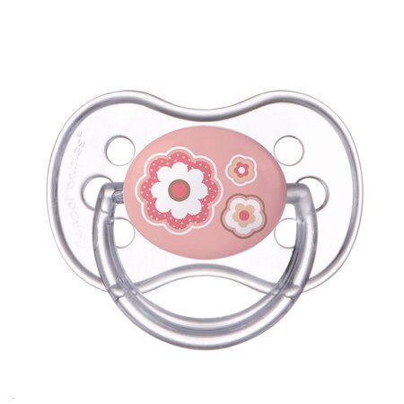 CANPOL 22/563 Smoczek uspokajający silikonowy okrągły 6-18 m-cy NEWBORN BABY różowy CANPOL 22/563 Smoczek uspokajający silikonowy okrągły 6-18 m-cy NEWBORN BABY różowy