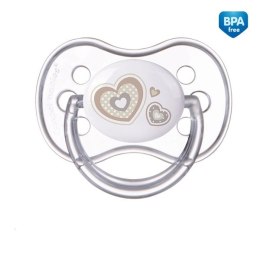 CANPOL 22/580 Smoczek uspokajający silikonowy symetryczny 0-6m-cy NAWBORN BABY beżowy