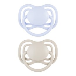 CANPOL 23/226 Smoczek uspokajający silikonowy symetryczny 6-18m Dental Air 2szt. niebieski