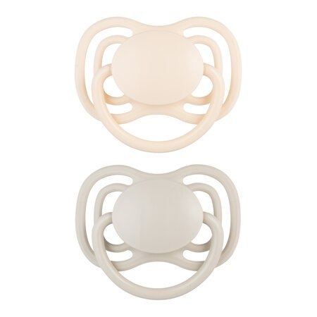 CANPOL 23/228 Smoczek uspokajający silikonowy symetryczny 0-6m Dental Air 2szt. kremowy CANPOL 23/228 Smoczek uspokajający silikonowy symetryczny 0-6m Dental Air 2szt. kremowy
