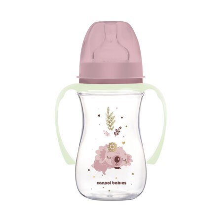 CANPOL 35/237 Butelka antykolkowa 240ml EasyStart Sleepy Koala różowa CANPOL 35/237 Butelka antykolkowa 240ml EasyStart Sleepy Koala różowa