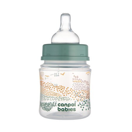 CANPOL 35/242 Butelka antykolkowa EasyStart 120ml MOUNTAINS green CANPOL 35/242 Butelka antykolkowa EasyStart 120ml MOUNTAINS green